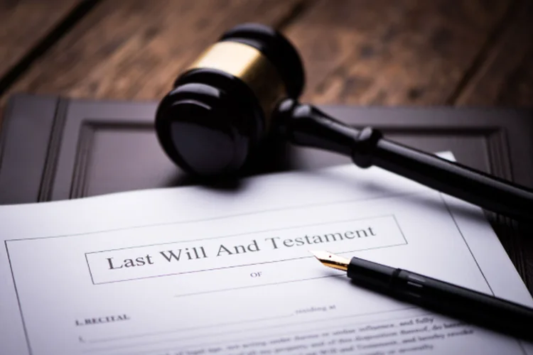  Last Will and Testament document. 